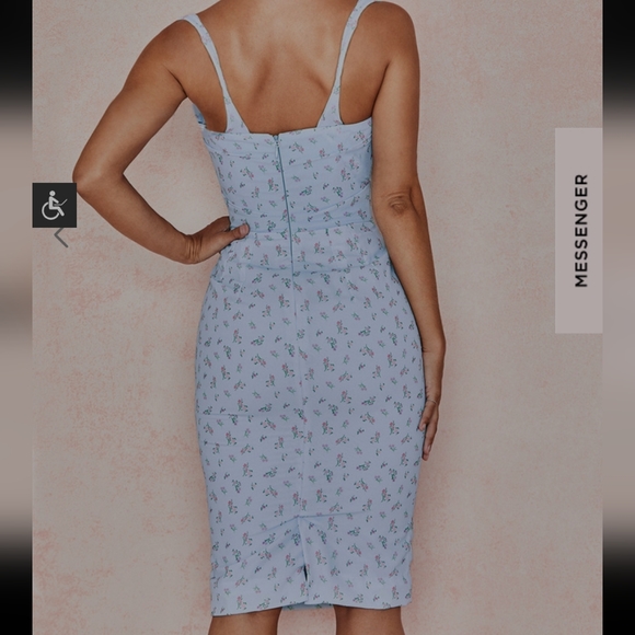 BRAND NEW House of CB BELLINA blue corset midi dress size small - Picture 4 of 14